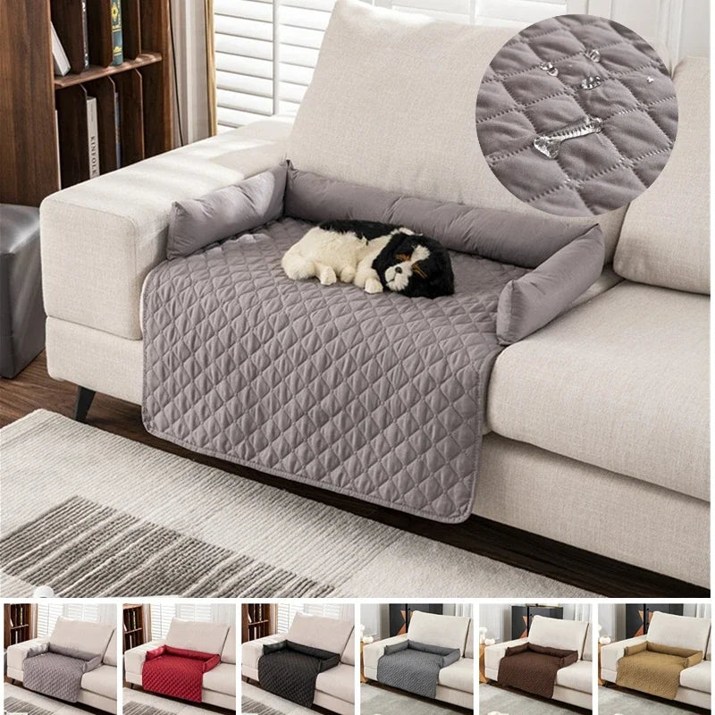 Plaid Waterproof Dog Sofa Bed