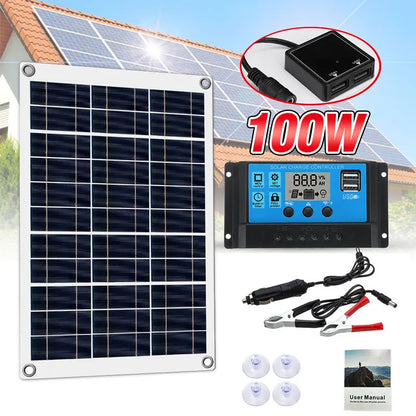 DC 12V 100W Solar Panel Kit With 60A Controller