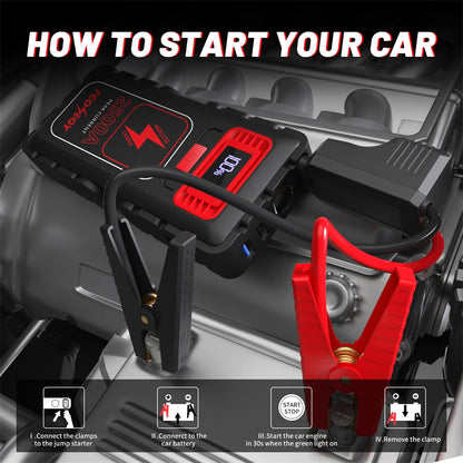 2500A Portable Car Jump Starter 12V Power Bank