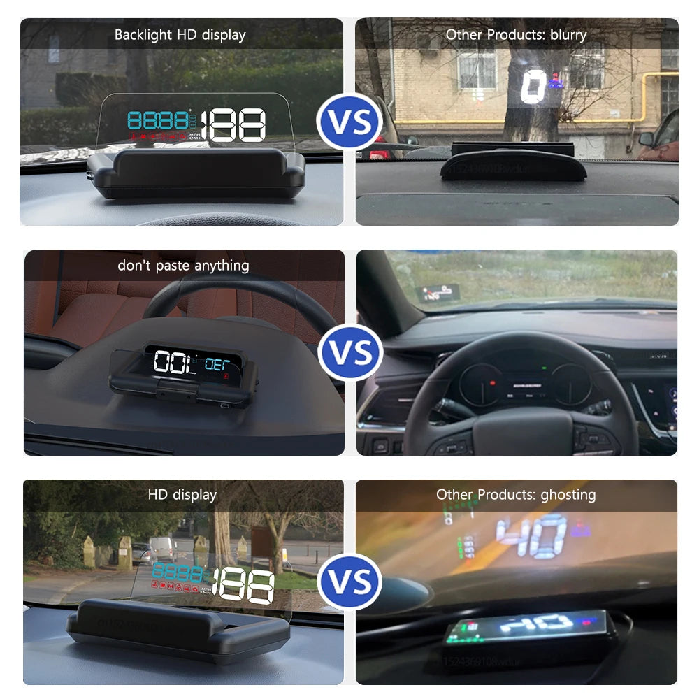 C500 Auto GPS HUD Head-Up Display Windshield Car Speedometer