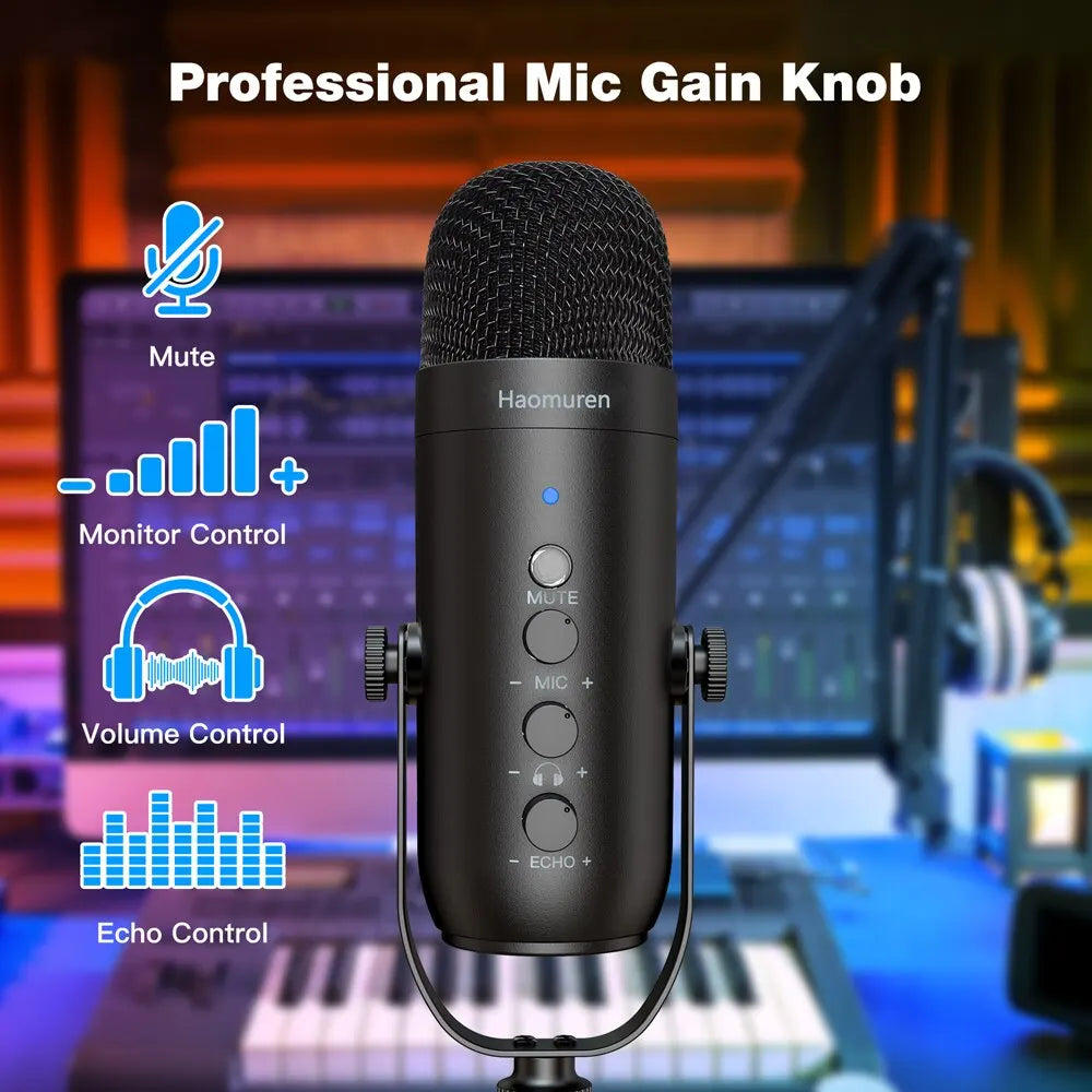 USB Streaming Podcast Studio Microphone