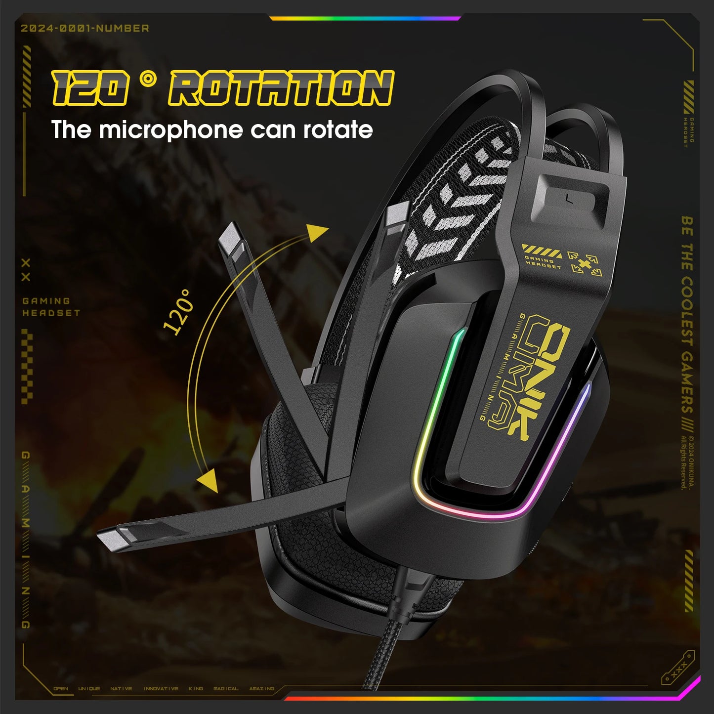 Surround Sound Gaming Headset with Noise Cancelling Microphone
