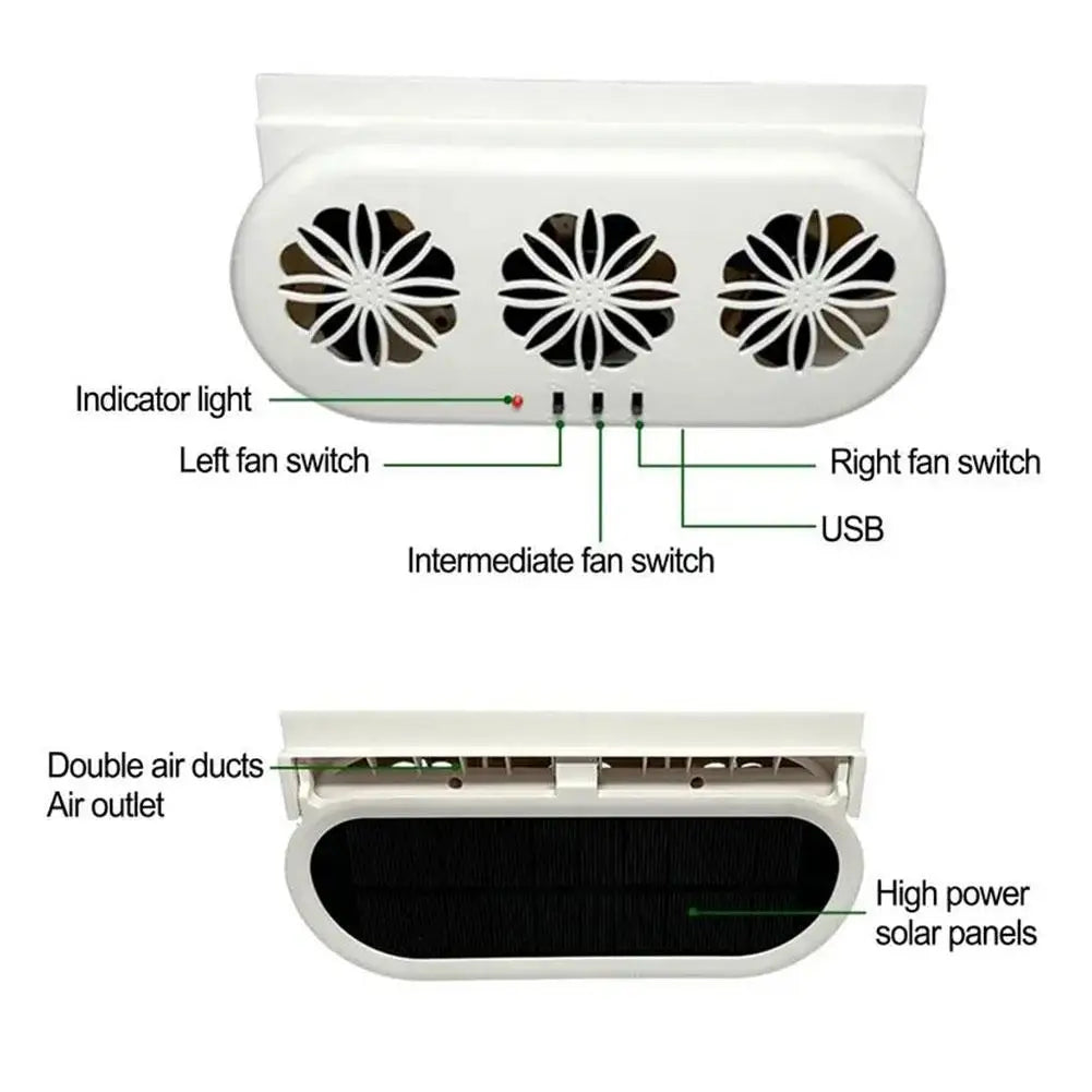 Car Solar Exhaust Fan