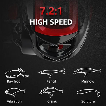 Fishing Reel Professional Gear Ratio Carp Baitcasting Wheel