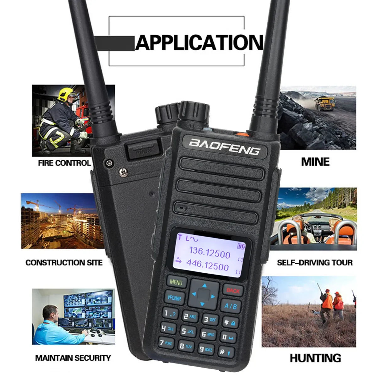 DR 1801 DMR Radio Dual Band Walkie Talkie