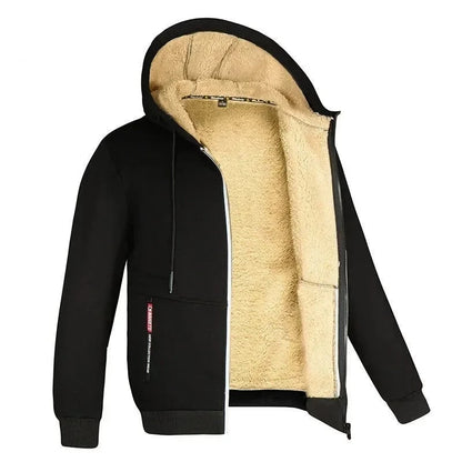 Men's Casual Thick Warm Full Zip Up Hooded Jackets