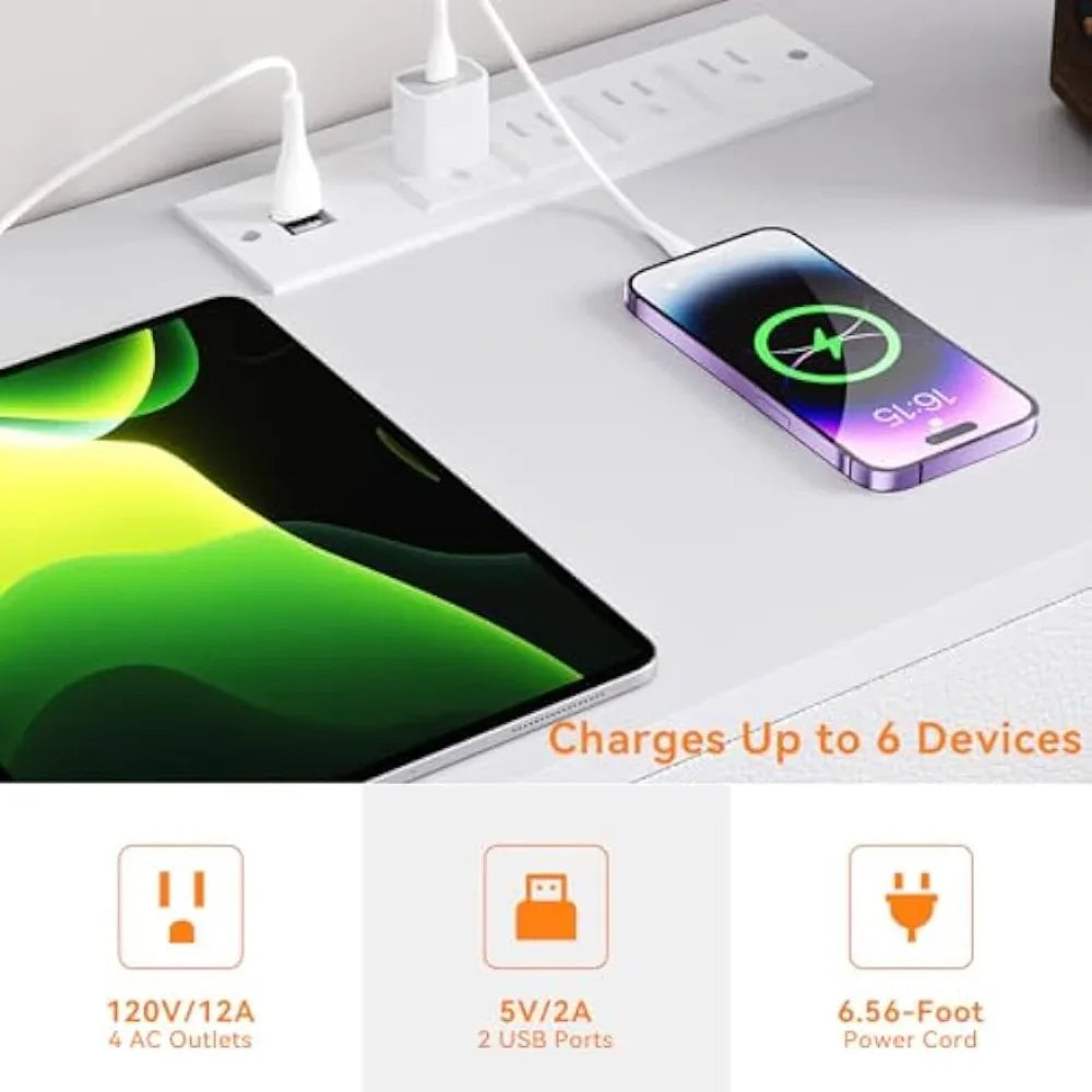 Bedroom TV Stand Dresser with Power