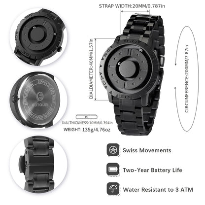 Men Waterproof Magnetic Watches