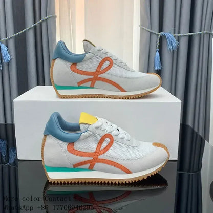 Nylon Lace Up Trainers Shoes