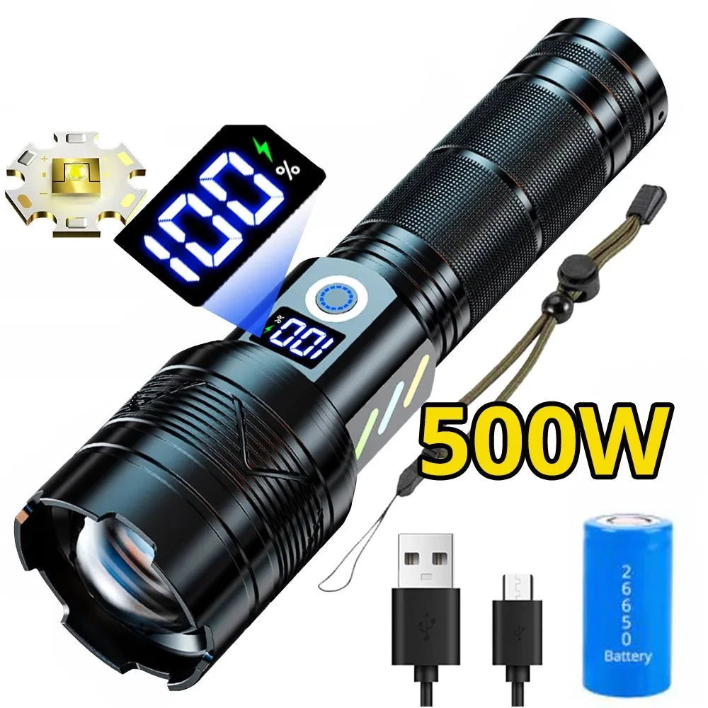 500W Most Powerful LED Flashlight