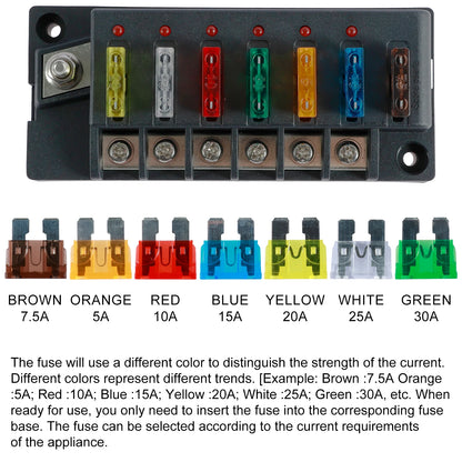 4/6-Way 12V Blade Fuse Box