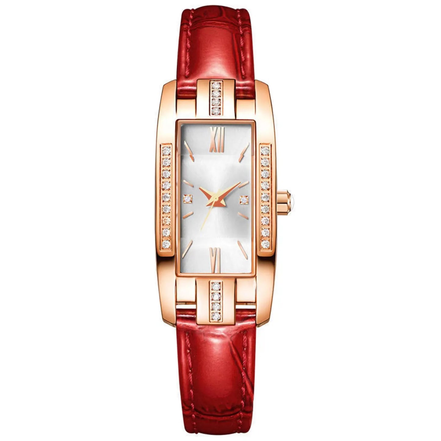 Women Fashion Casual Leather Belt Wrist Watch