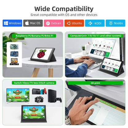 7/10 Inch Touchscreen HD Display Portable Monitor