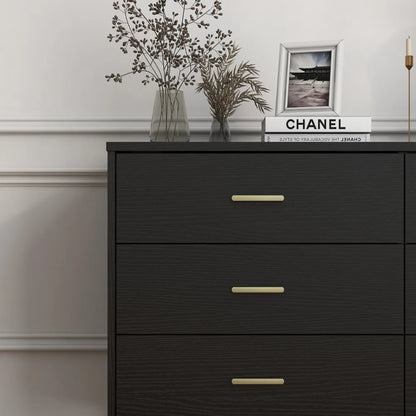 Modern 6-Drawer Wood Dresser