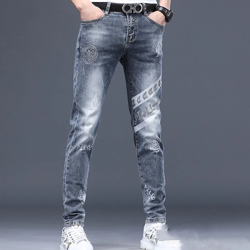 Men's Spring Jeans Fashion Washing Pants