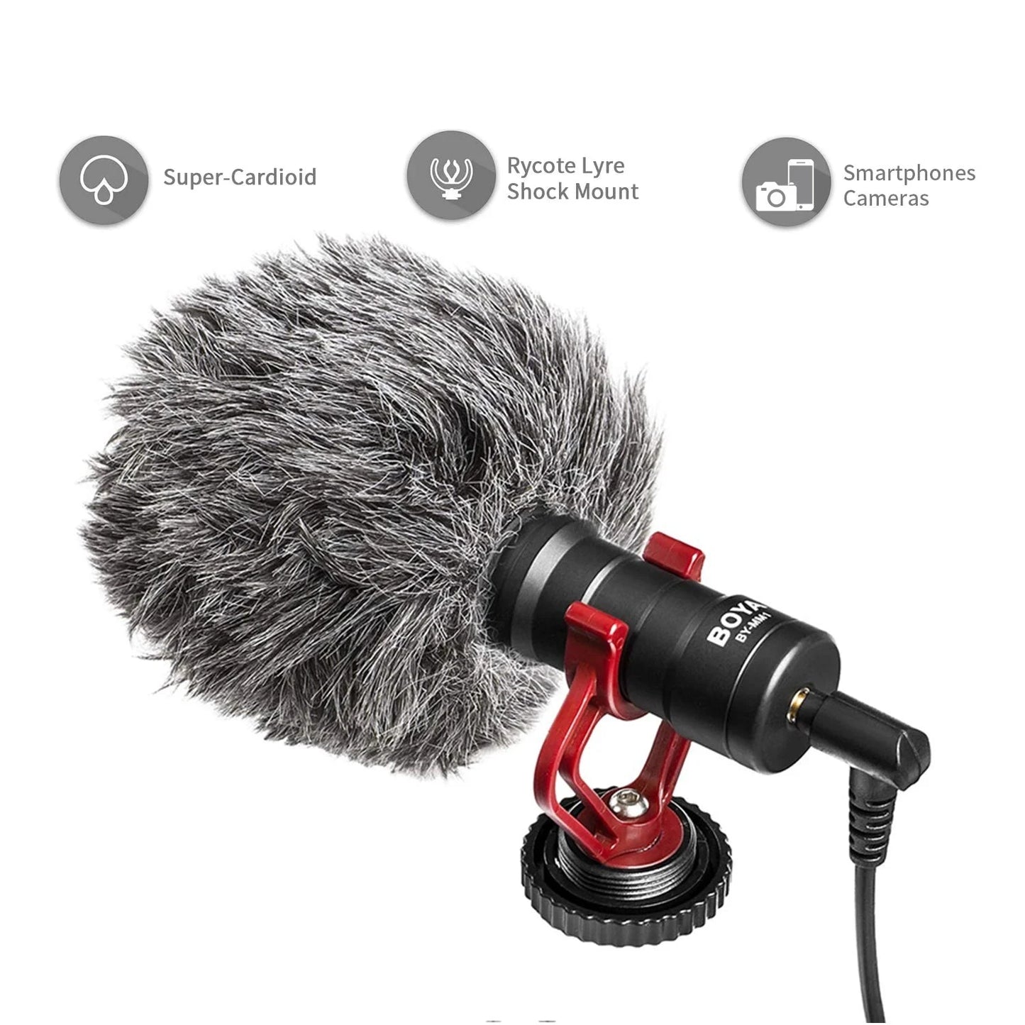 Cardioid Shotgun Camera Recording Vlog Microphone