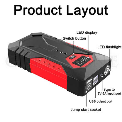 18000mAh Car Jump Starter Portable Power Bank