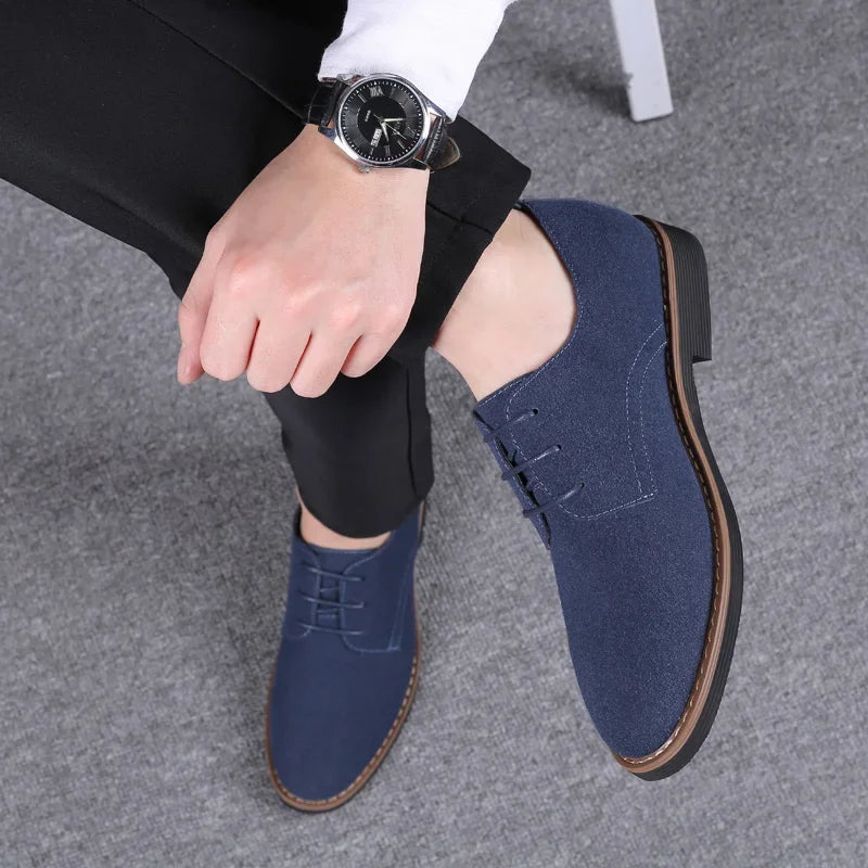 Men Oxfords Suede Leather Dress Shoes