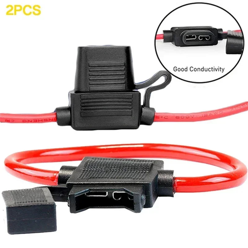 1-20pcs 14AWG Car Mini Fuse Box Blade Type In Line Fuse Holder Waterproof for 2V 30A Car Motorcycles Wire Cutoff Switch Socket