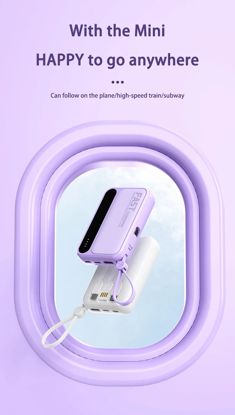 50000mAh Built in Cables Power Bank