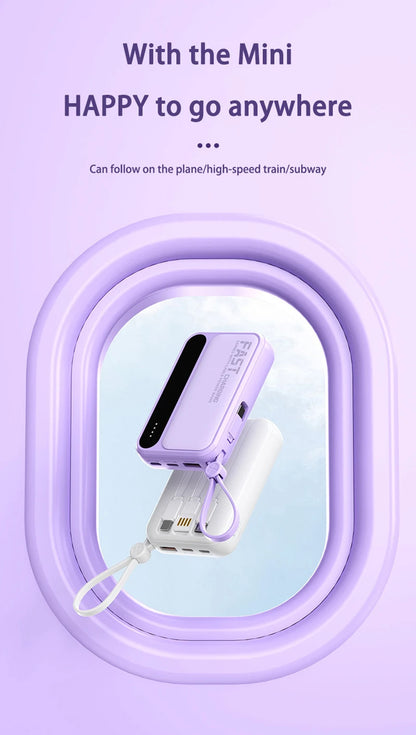 50000mAh Built in Cables Power Bank