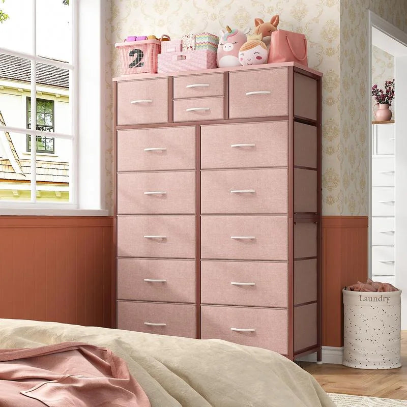 Raybee 14-Drawer Fabric Dresser