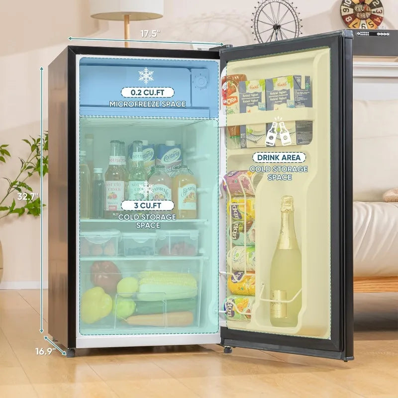 Compact Mini Fridge with Freezer