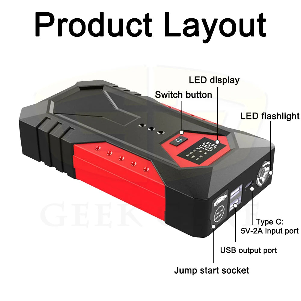 1200A Car Jump Starter Power Bank