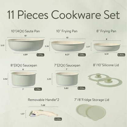 11pcs Pots and Pans Set