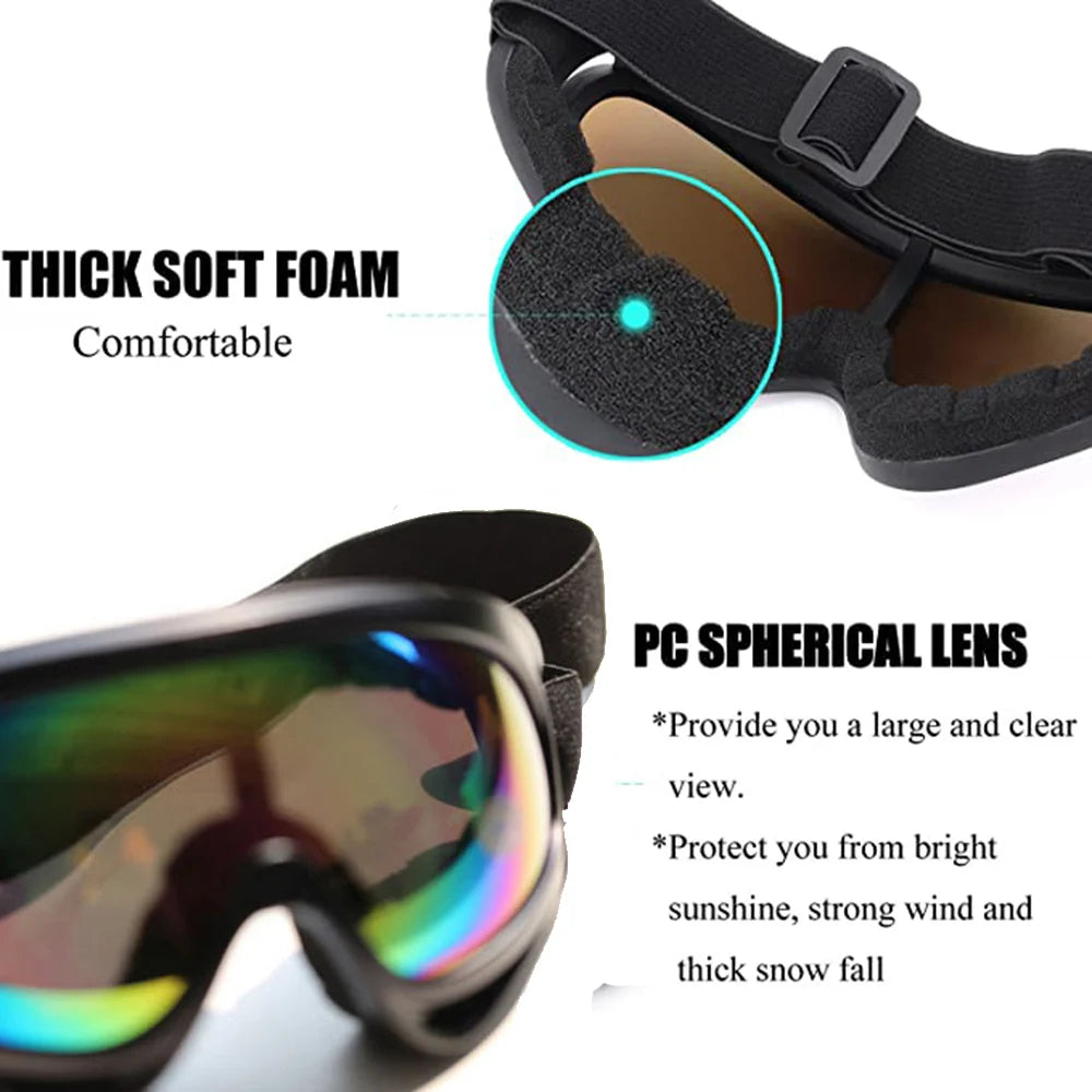 Colorful frame multi-color ski goggles