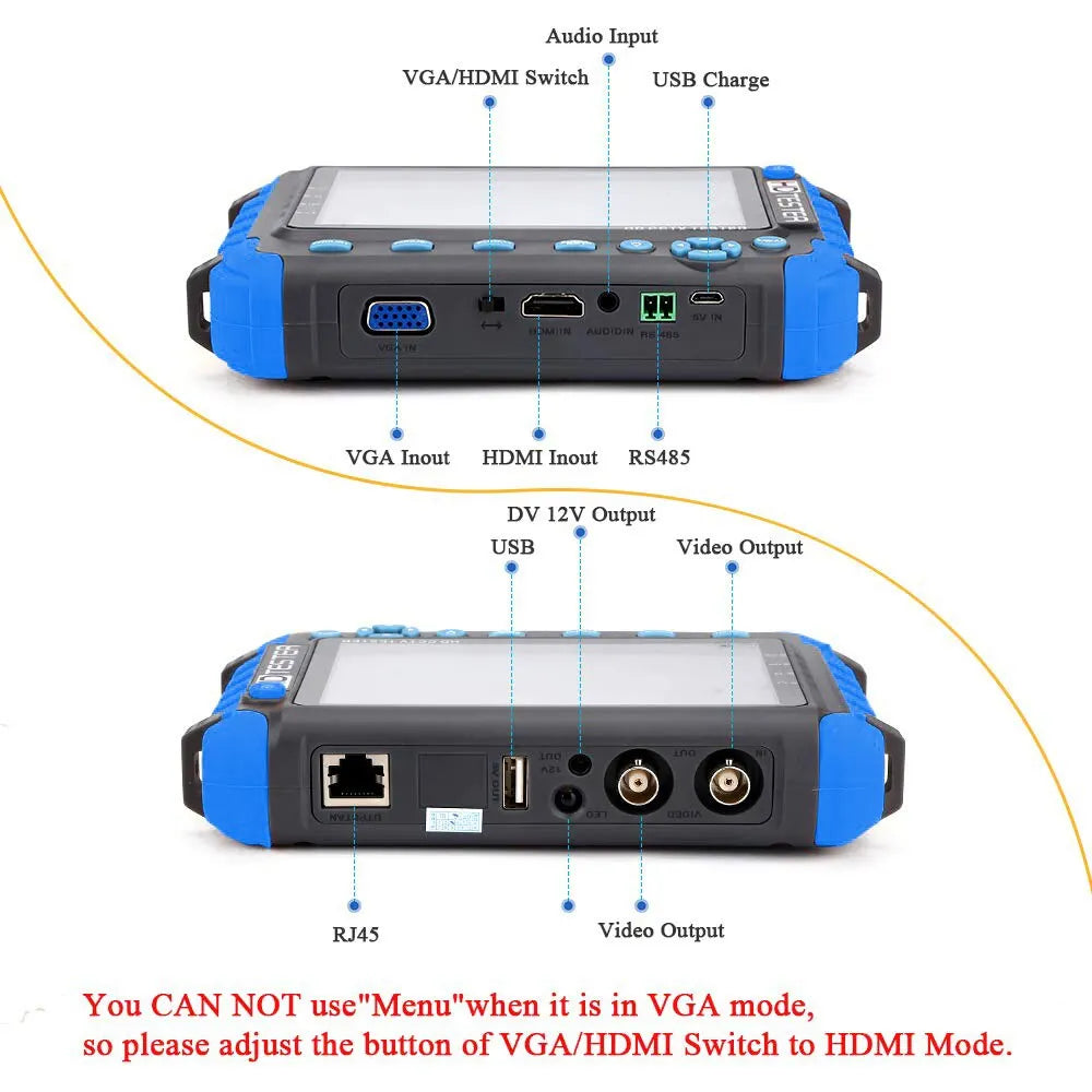 HDMI VGA Input Video Tester CFTV Mini Monitor