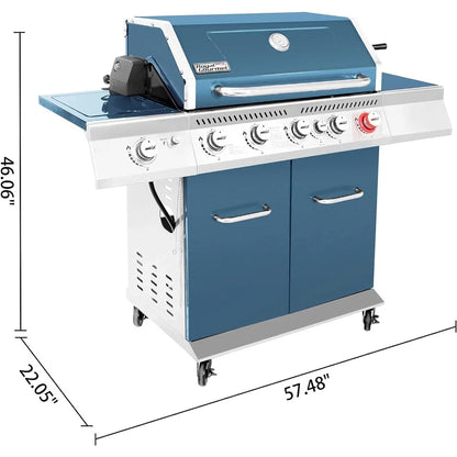 5-Burner BBQ Cabinet Style Propane Gas Grill