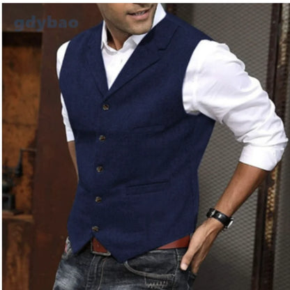 Men's Tweed Slim Fit Vest