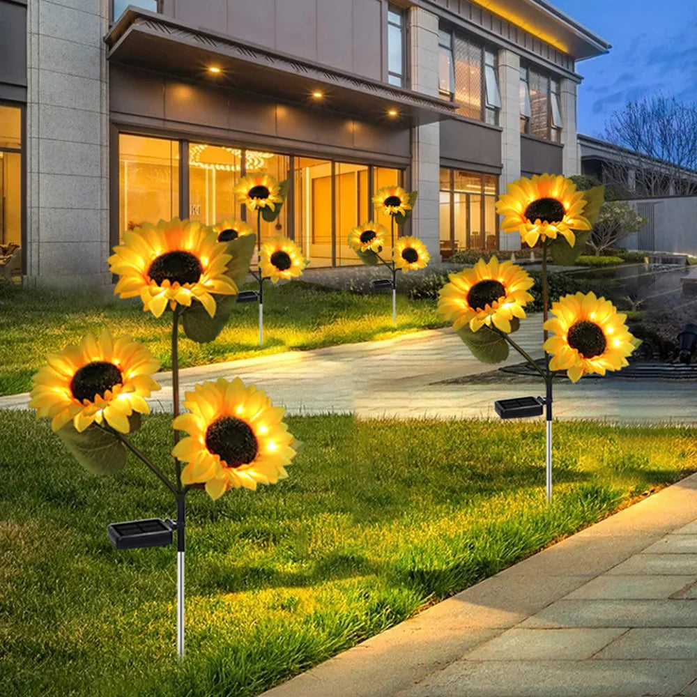 LED Solar Sunflowers Light