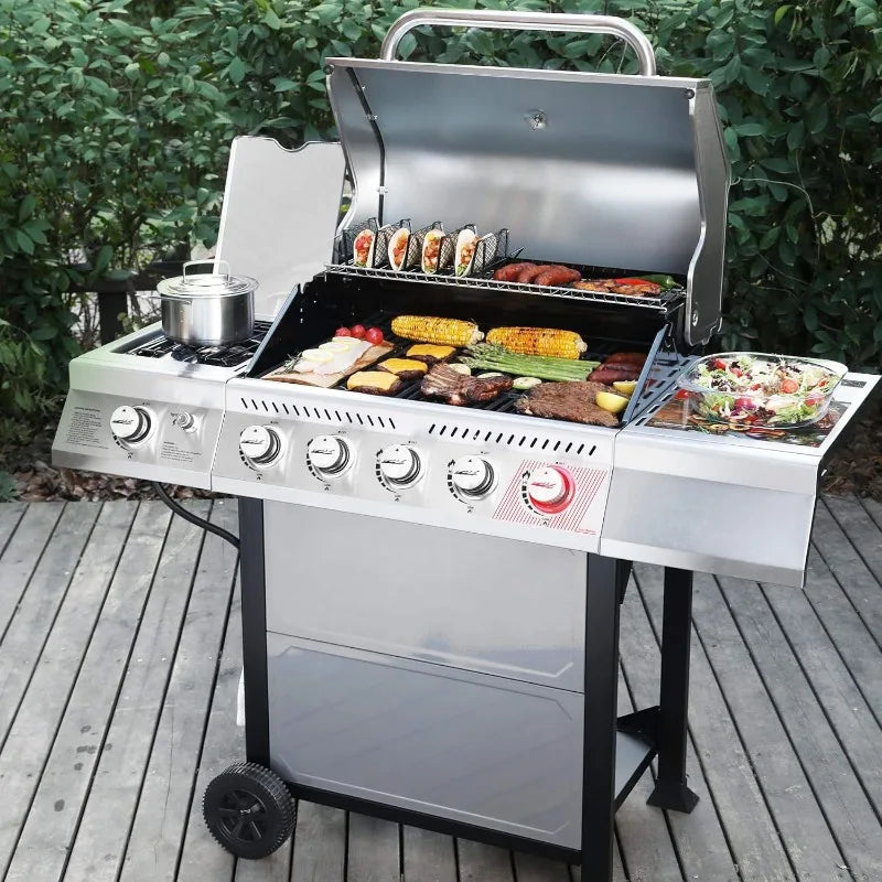 5-Burner BBQ Propane Grill with Sear Burner