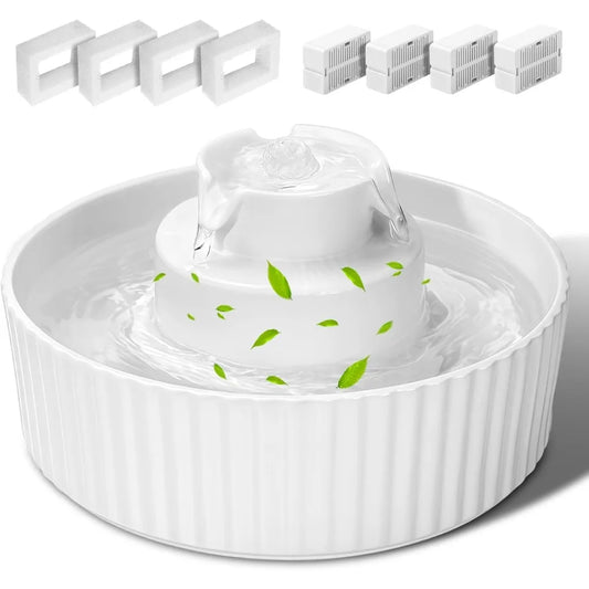 Ceramic Cat Water Fountain, 2.1L/70oz