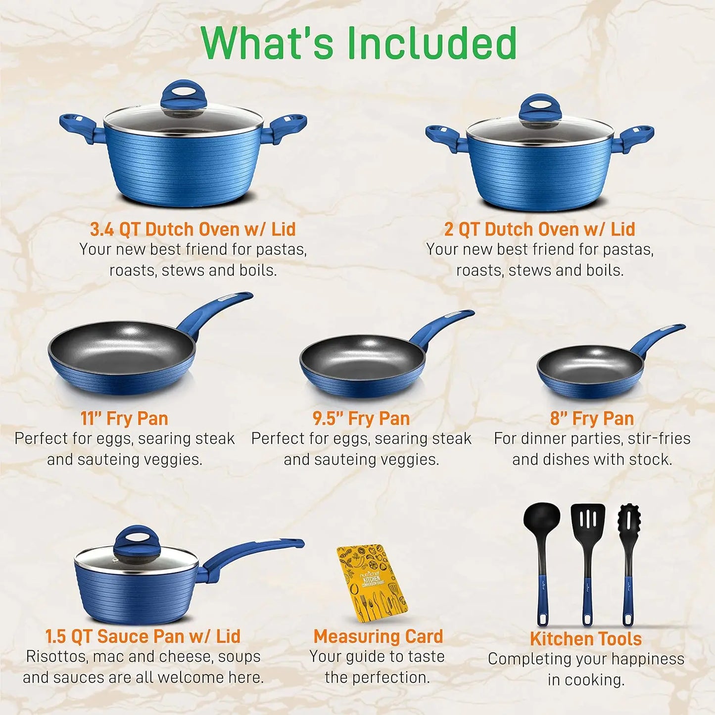 Professional Pots & Pans  Cookware Set