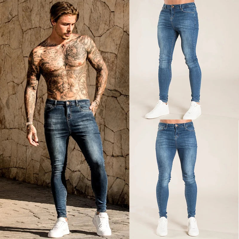 Men's Casual High-end Solid Color Slim Fit Jeans