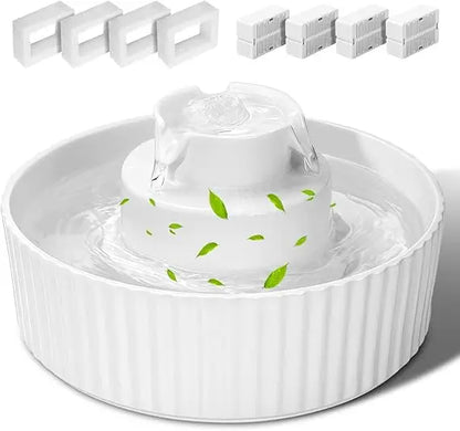 Ceramic Cat Water Fountain, 2.1L/70oz