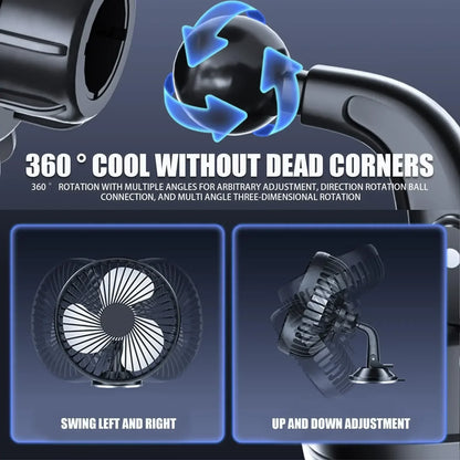 360° Rotatable Suction Cup Car Fan