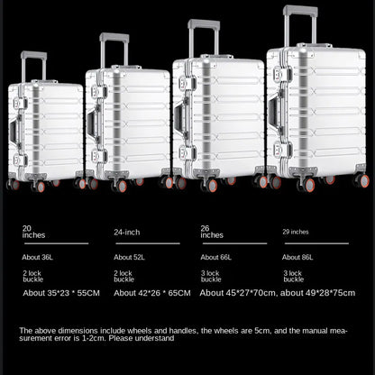 100% Aluminum-magnesium alloy Travel Luggage