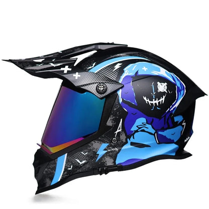 800 DOT Dual Lens Full Face Cross Helmet