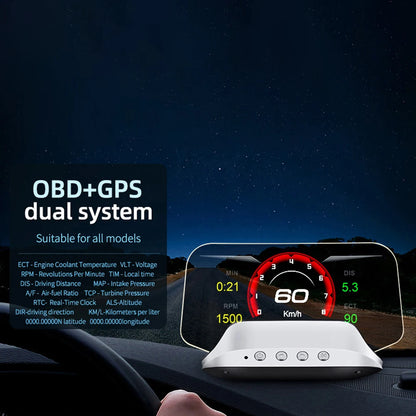 Car Auto  Hud Protable Head Up Display GPS Speedometer