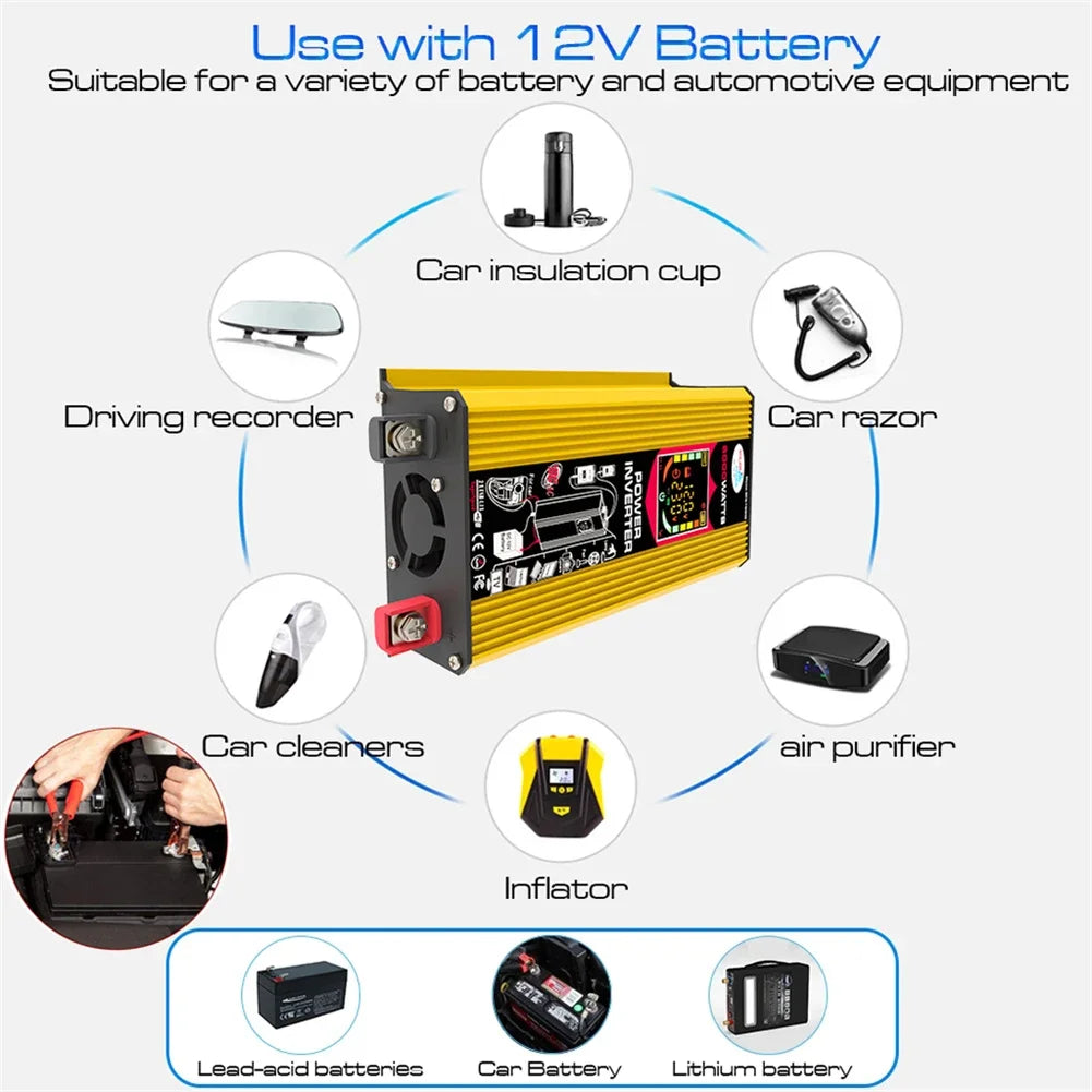 6000W Dual USB Intelligent Power Inverter