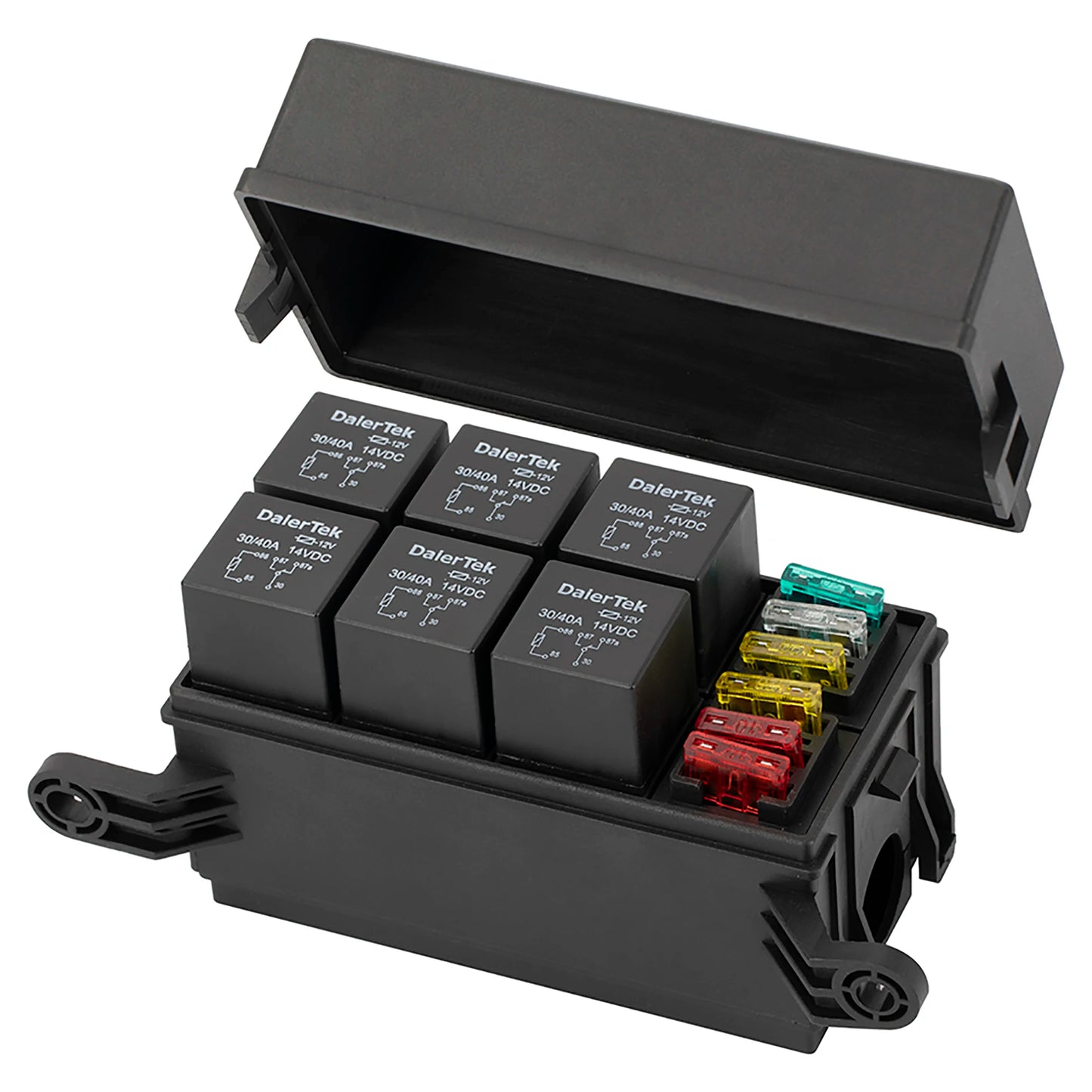 DaierTek 12V 6-Way Relay Fuse Box