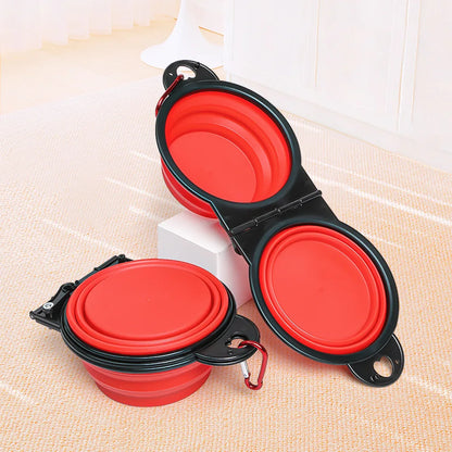 2-in-1 foldable pet feeding bowl