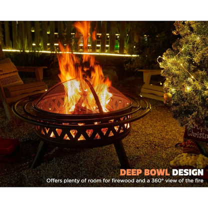 Outdoor Wood Burning Fire Pit