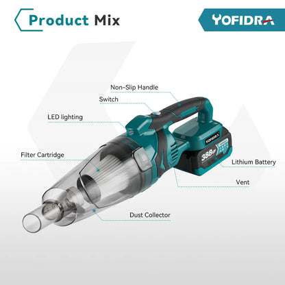 1500W Cordless Handheld Electric Vacuum Cleaner