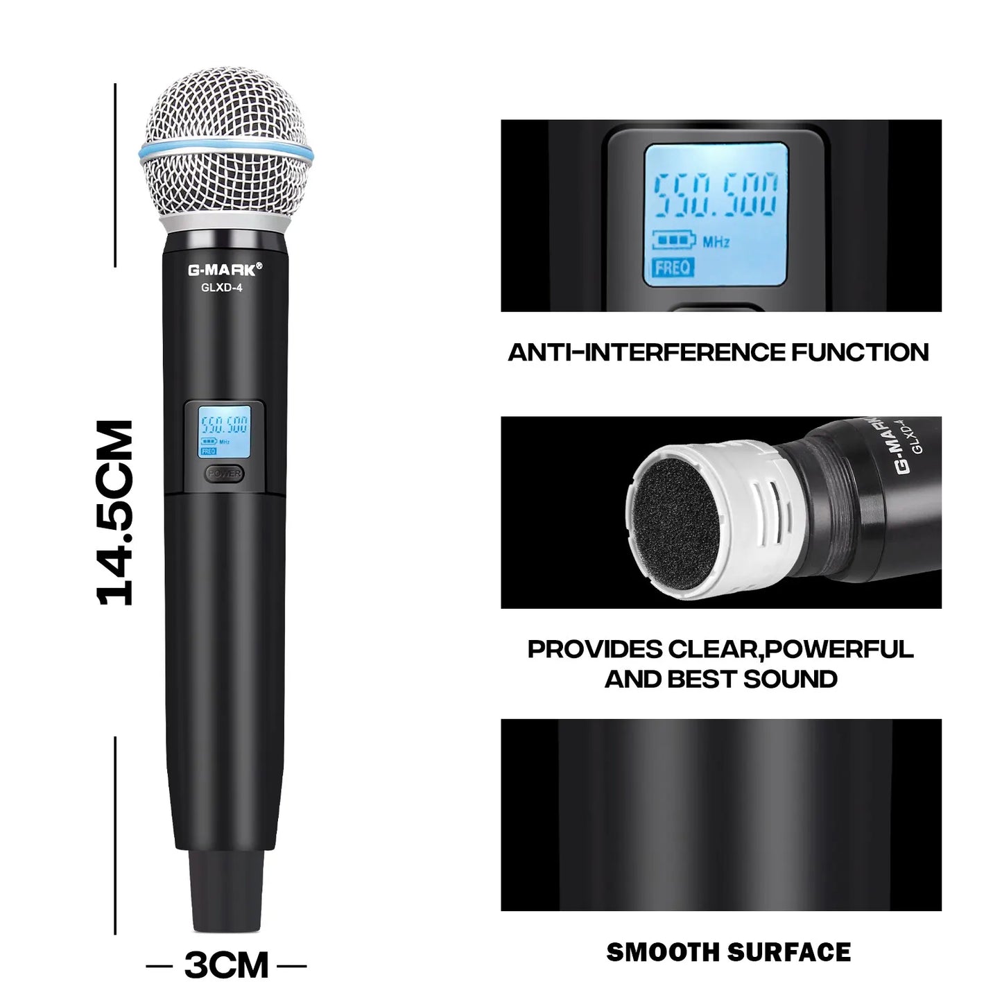 Wireless Professional UHF  Handheld  Microphone