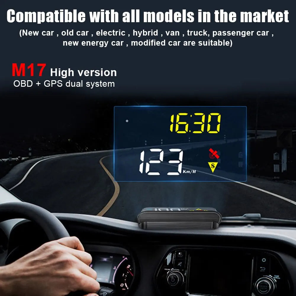 M17 HUD OBD GPS Head Up Display Dual System Windshield